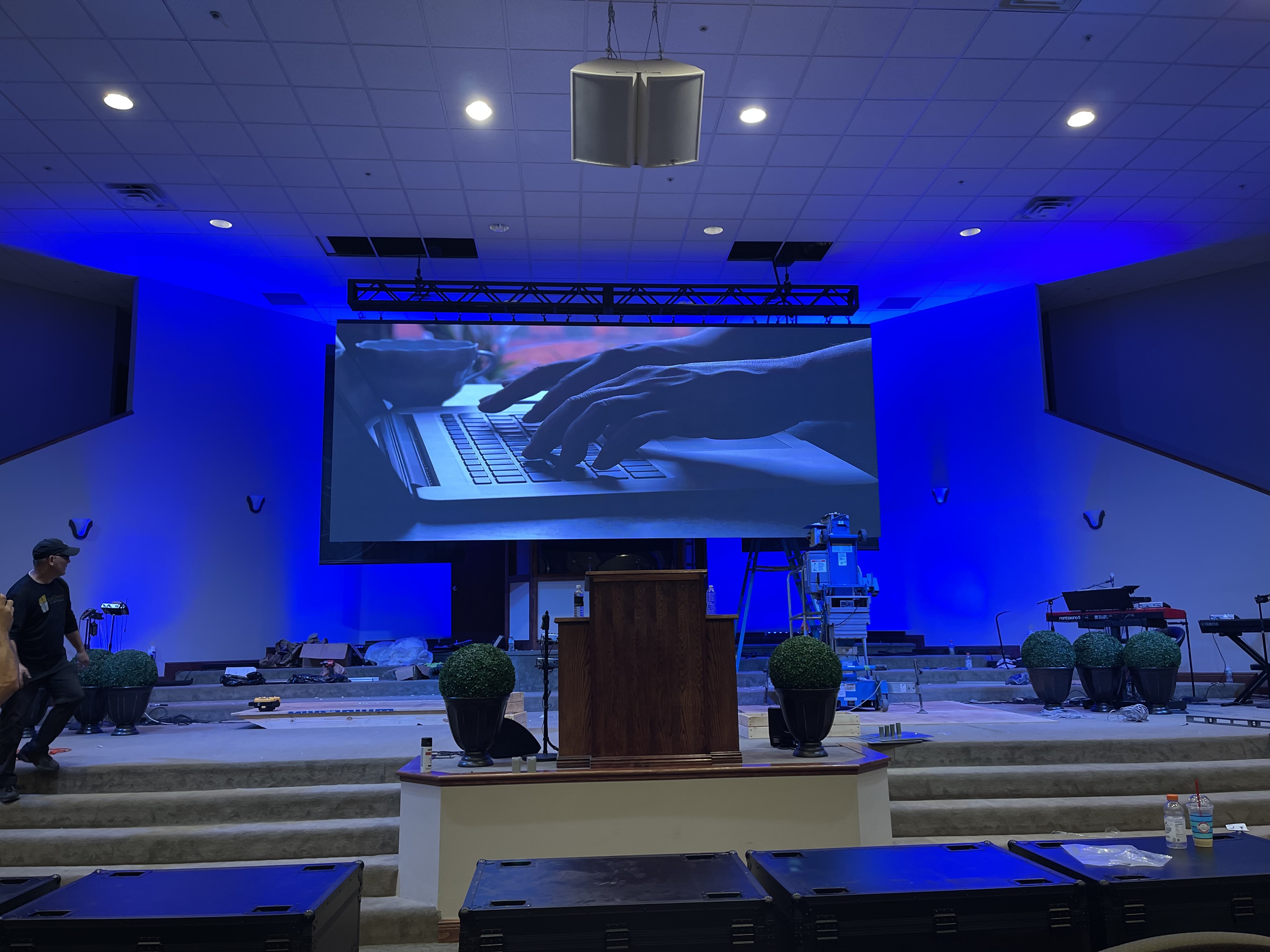 LED wall installation